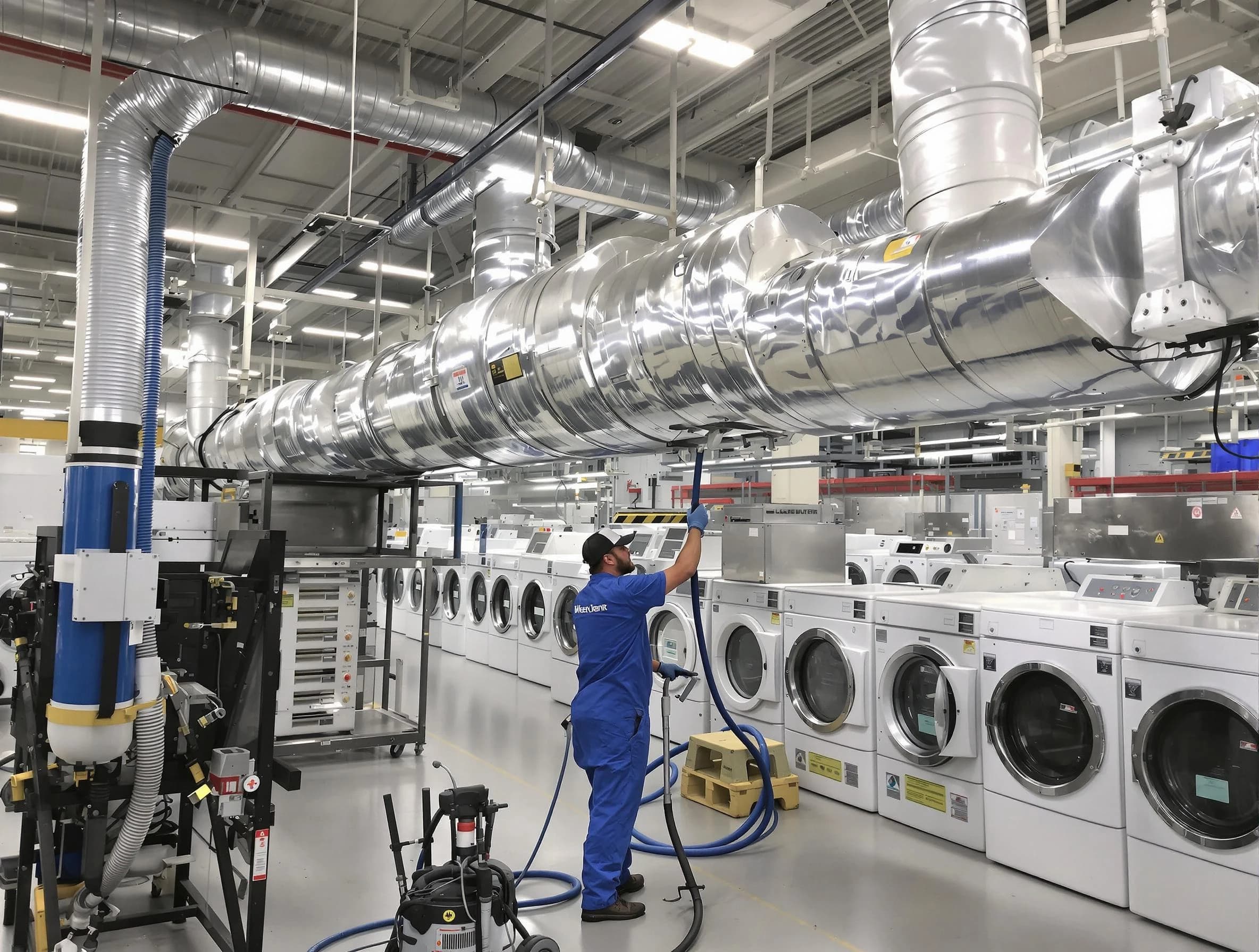 Oakmont Dryer Vent Cleaning team performing heavy-duty industrial dryer vent cleaning in Oakmont