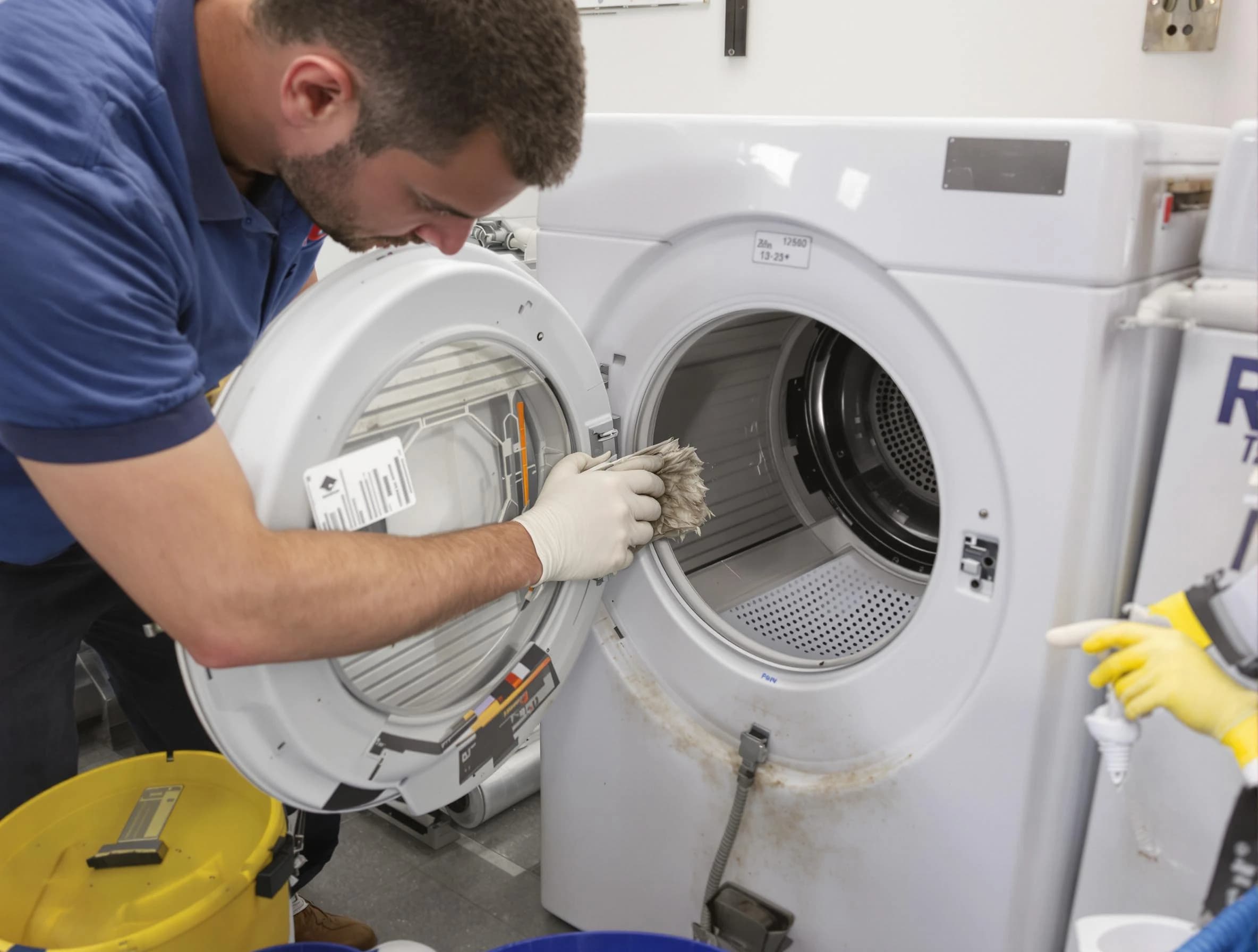 Oakmont Dryer Vent Cleaning specialist performing detailed lint trap cleaning service in Oakmont