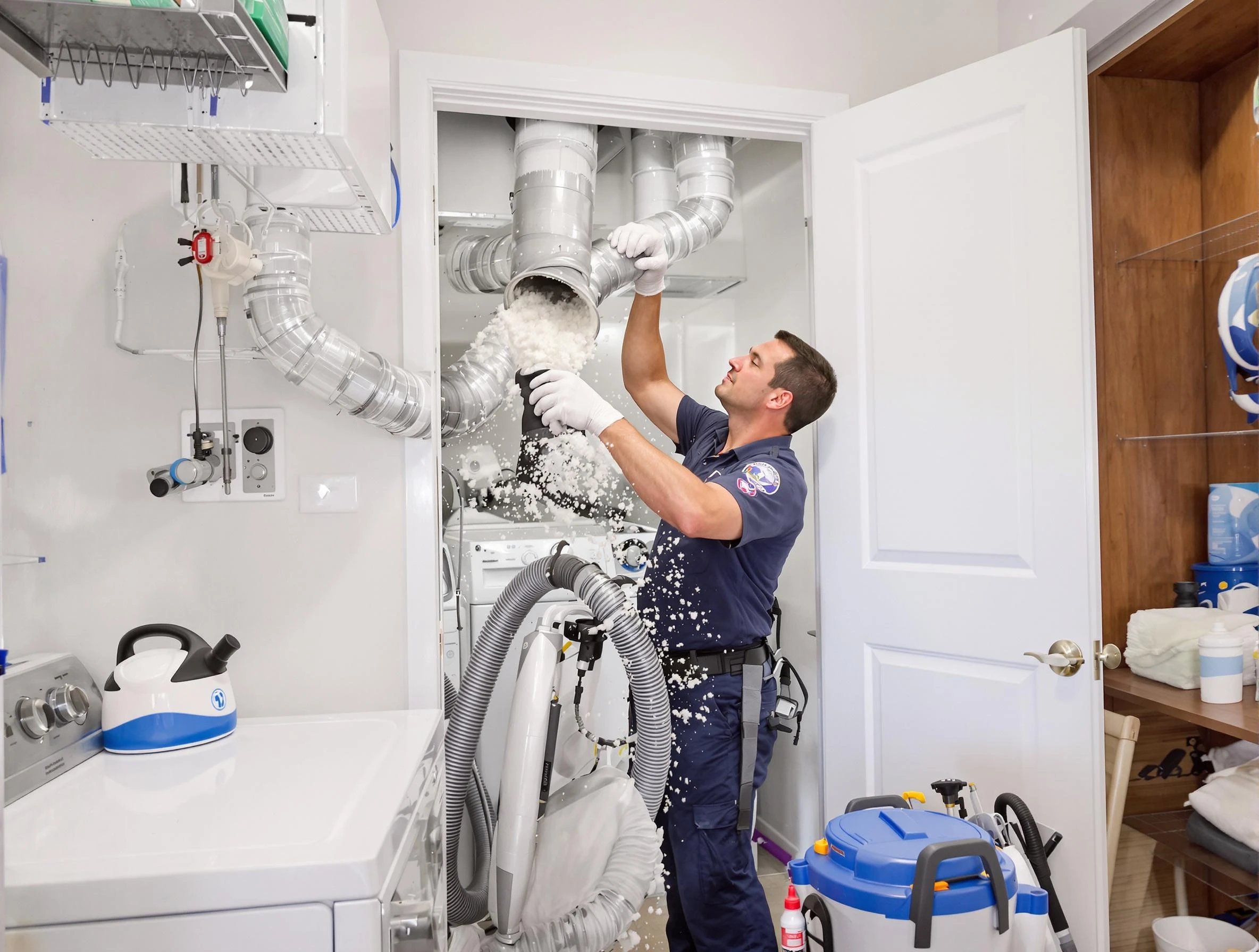 Oakmont Dryer Vent Cleaning technician delivering thorough residential dryer vent cleaning service in Oakmont